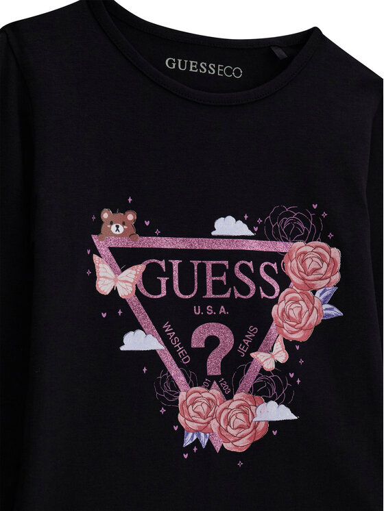 Guess Guess Блузка K6YI24 K3732 Чорний Regular Fit
