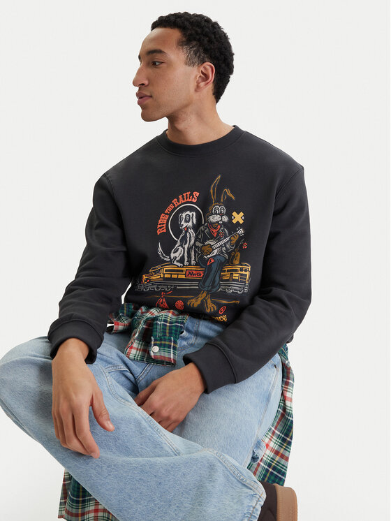 Element Element Džemperis ar kapuci Timber Aboard Cr ELYSF00311 Melns Regular Fit