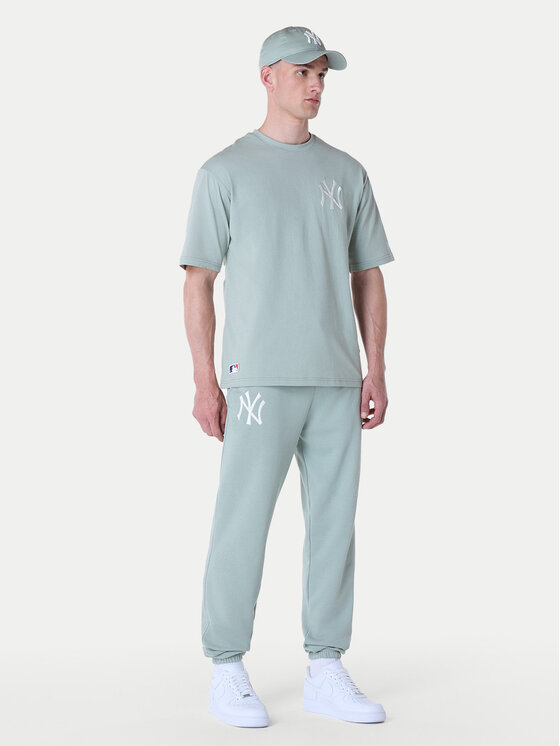 New Era New Era Pantaloni trening New York Yankees MLB League Essential Paste 60596182 Verde Regular Fit