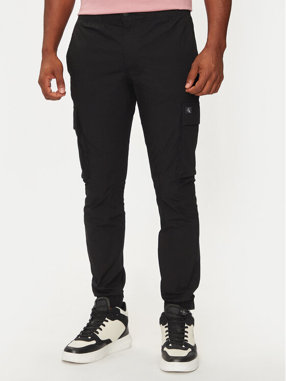 Calvin Klein Jeans Džogeri J30J326438 Melns Skinny Fit