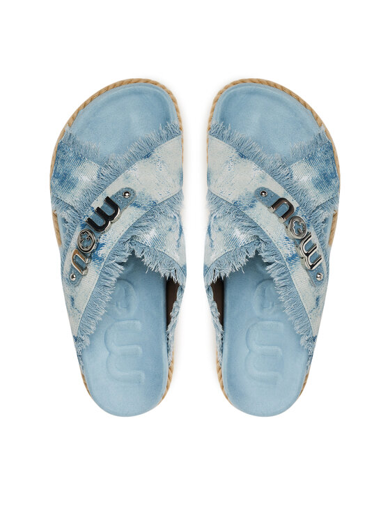 Mou Mou Ciabatte Criss-cross MU.SW451010K Blu