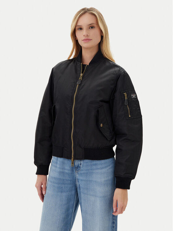 Guess Jeans Guess Jeans Bunda bomber W5RL81 WHAA2 Černá Regular Fit