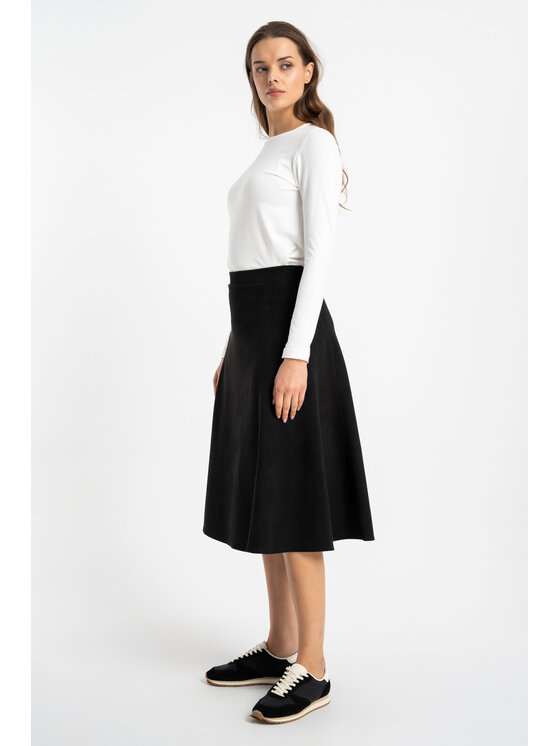 CLICK CLICK Φούστα midi 70-754 Μαύρο Classic Fit