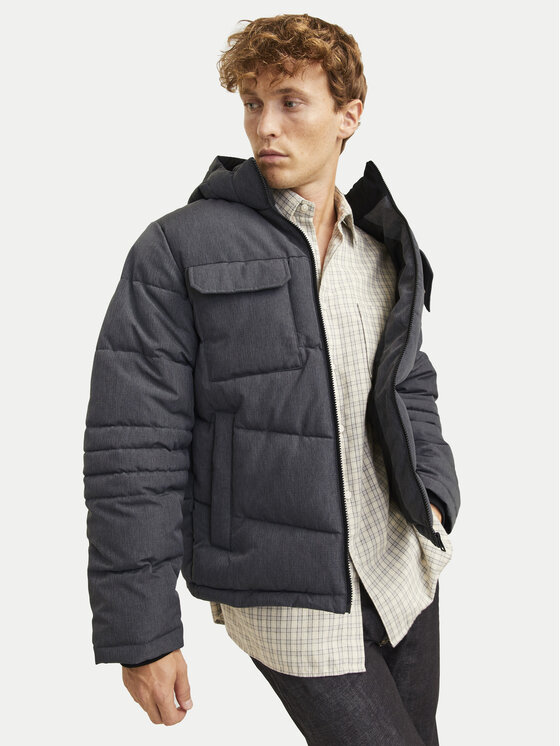 Jack & Jones Jack & Jones Geacă de iarnă Build 12256858 Gri Regular Fit