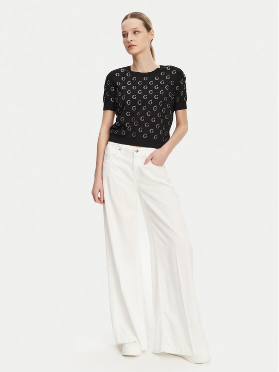 Guess Guess Džemperis W5GR05 Z3D60 Melns Regular Fit