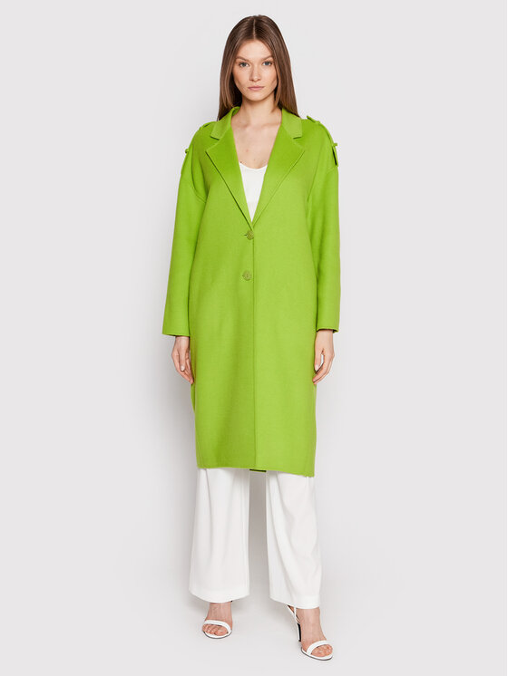 Patrizia Pepe Patrizia Pepe Vuneni kaput 8O0029/A006-G532 Zelena Regular Fit