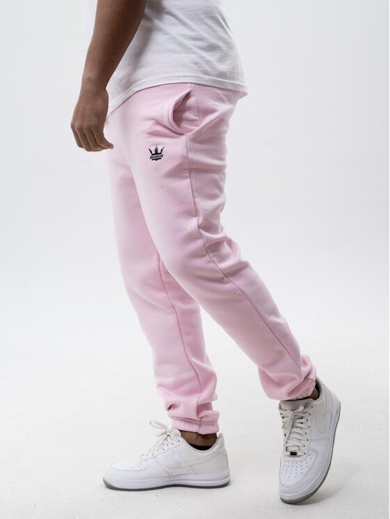 Jigga Wear Jigga Wear Spodnie dresowe Spodnie Dresowe Męskie Jasne Różowwe Jigga Wear Black Crown L Różowy Regular Fit