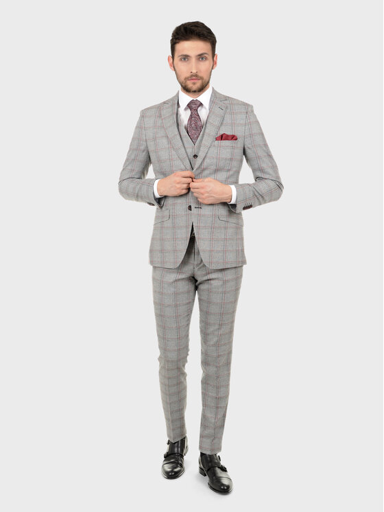 Evenemen Evenemen Marynarka Jocker Red Szary Slim Fit