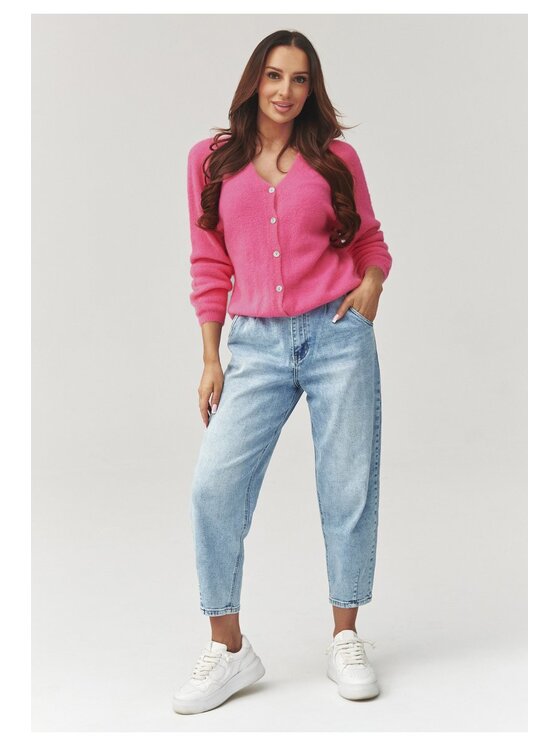 Makadamia Makadamia Sweter C38 Różowy Loose Fit