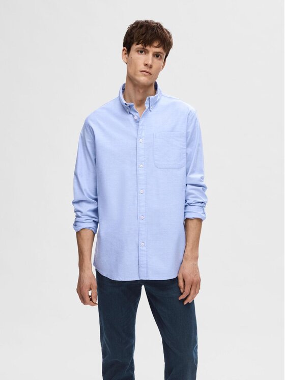 Selected Selected Camicia 16077359_lightblue Turchese Regular Fit