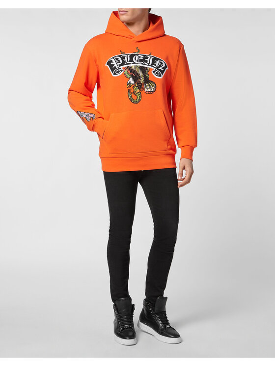 PHILIPP PLEIN PHILIPP PLEIN Bluza 4905 Pomarańczowy Regular Fit