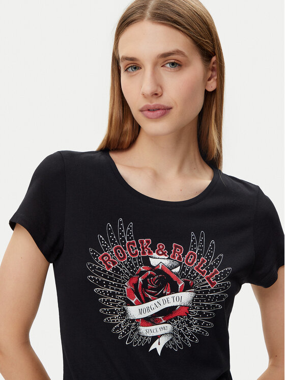 Morgan Morgan T-shirt 251-DREBEL Crna Regular Fit