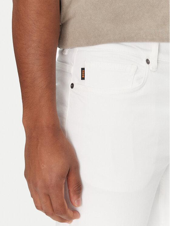 BOSS BOSS Džinsi Delaware Bo 50537832 Balts Slim Fit