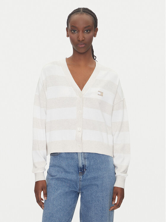 Tommy Jeans Tommy Jeans Cardigan DW0DW20968 Bej Relaxed Fit