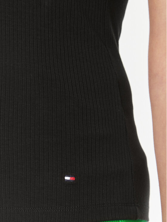 Tommy Hilfiger Tommy Hilfiger Top WW0WW38635 Črna Slim Fit