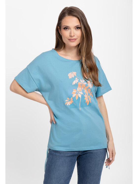 Volcano Volcano T-Shirt T Niebieski Regular Fit