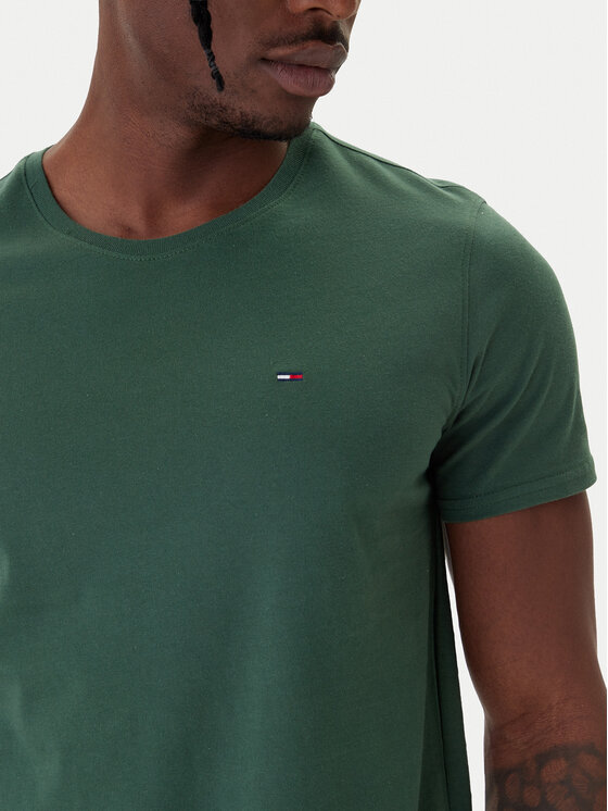 Tommy Jeans Tommy Jeans Póló DM0DM04411 Zöld Slim Fit