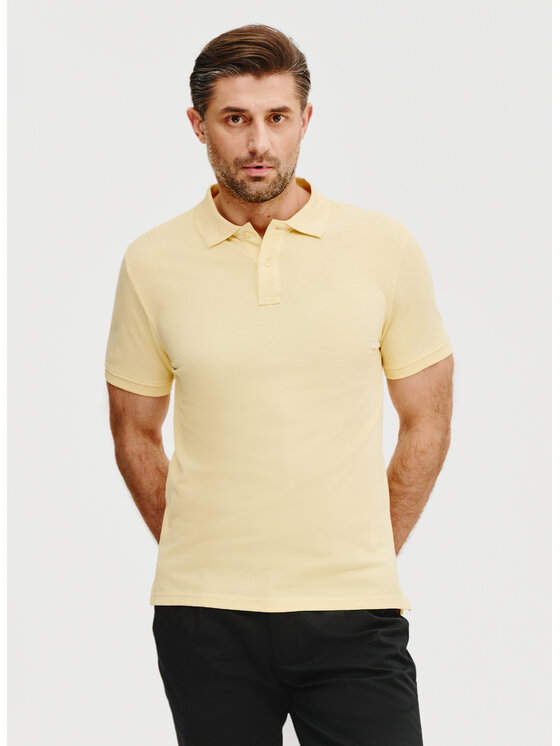 Pako Lorente Pako Lorente Polo P25SF-TX-003 Żółty Classic Fit