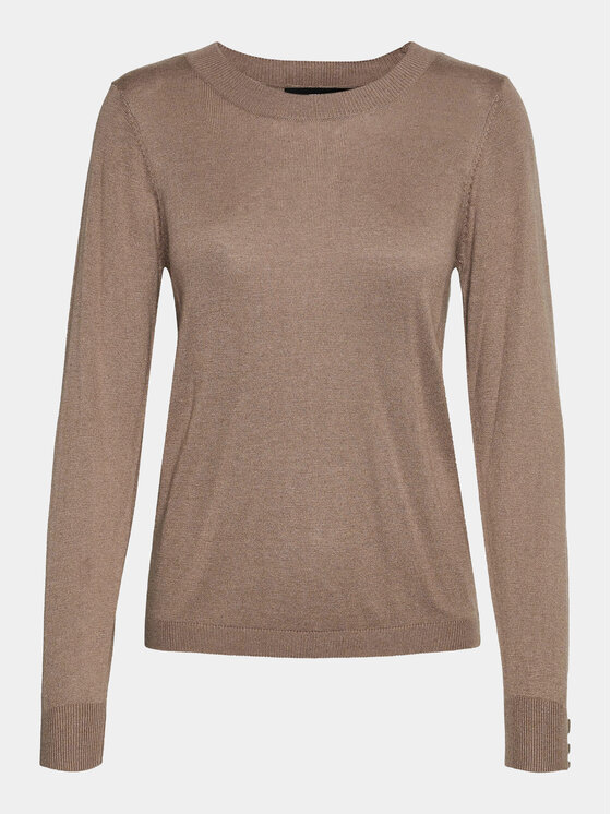 Vero Moda Vero Moda Pulover Silky 10268010 Rjava Regular Fit