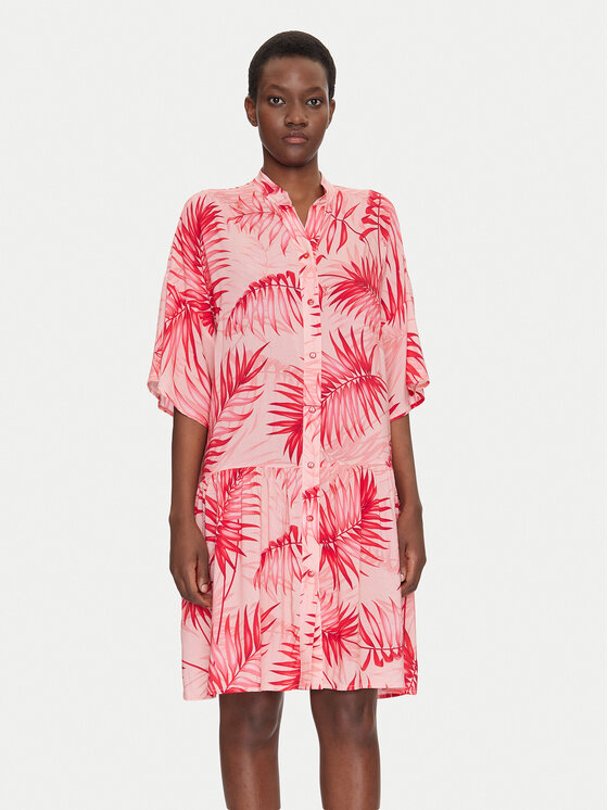 Liu Jo Beachwear Plážové šaty VA5125 T2961 Ružová Relaxed Fit