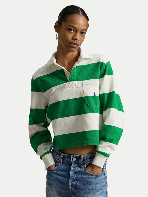 Polo Ralph Lauren Polo Ralph Lauren Тениска с яка и копчета 211971746500 Зелен Relaxed Fit