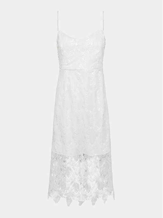 YAS YAS Koktejlové šaty Toni 26032058 Bílá Regular Fit