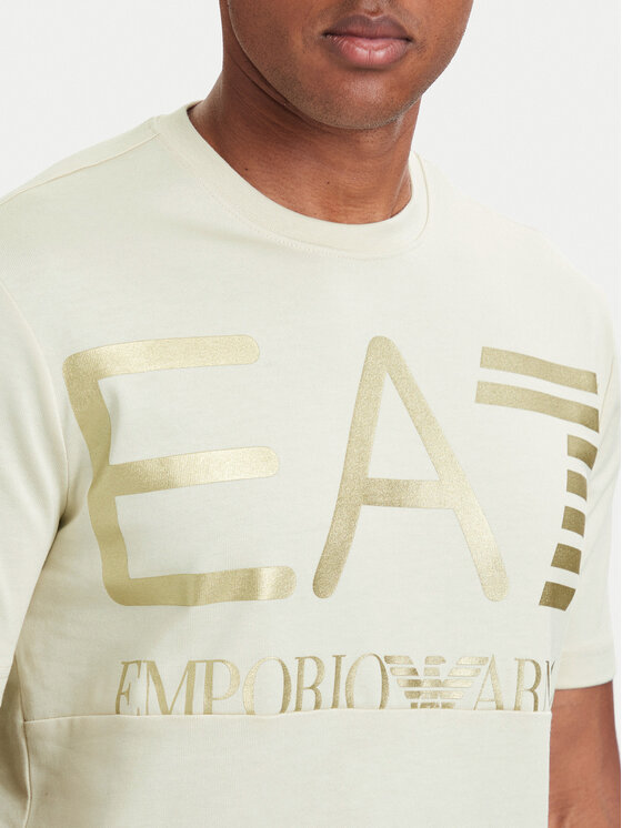 EA7 Emporio Armani EA7 Emporio Armani T-Shirt 7M002200 AF27188 U1079 Beżowy Regular Fit