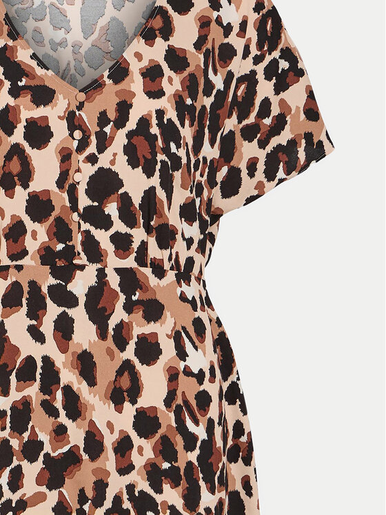 Vila Vila Vsakodnevna obleka Moashly 14089472 Rjava Loose Fit