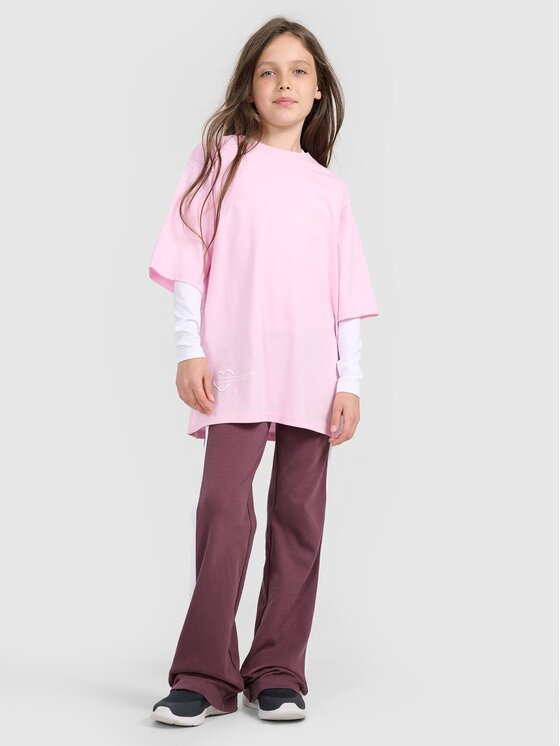 4F 4F Maglietta da nuoto 4FJRAW25TTSHF3187-56S Rosa Oversize