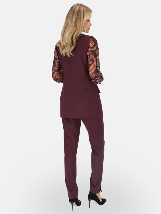 L’AF L’AF Kamizelka Roma Bordowy Regular Fit