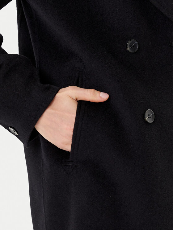 Marella Marella Gyapjú kabát Good 2523016031 Fekete Regular Fit