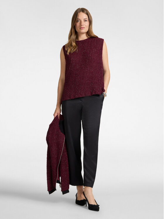 Elena Mirò Elena Mirò Top D004E000028N0H6 Bordowy Boxy Fit