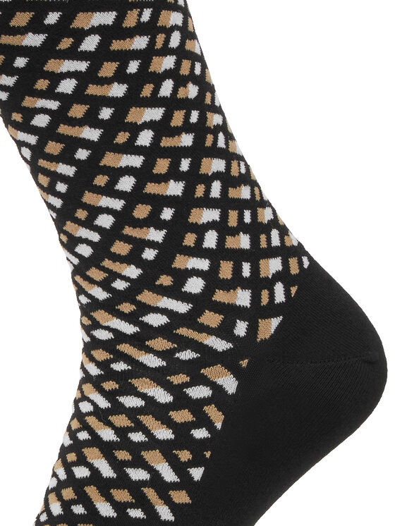 BOSS BOSS 2er-Set hohe Herrensocken 2P RS Monogram CC 50515141 Schwarz