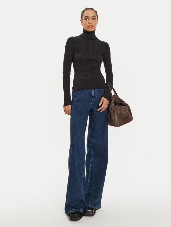 IVY OAK IVY OAK Dolčevita Karo IO113030 Crna Slim Fit