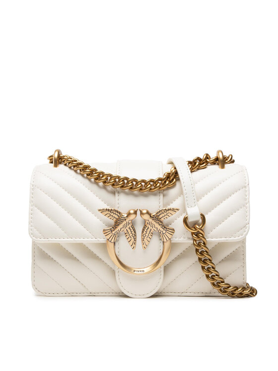 PINKO Pinko Handtasche Love Mini Icon V Quilt Dc PE 22 PLTT 1P22JU Y7SQ Weiß