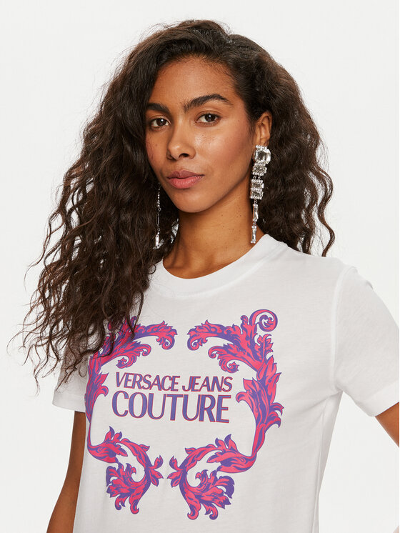 Versace Jeans Couture Versace Jeans Couture T-Shirt 76HAHG02 Bílá Slim Fit