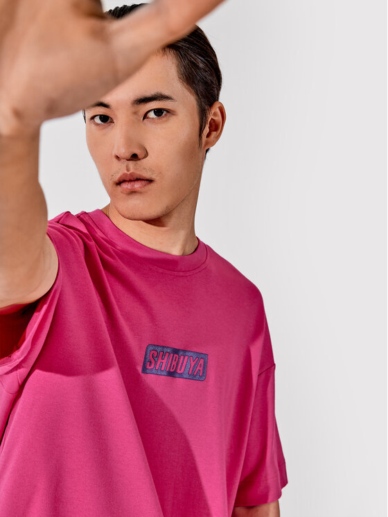 T-shirt Unisex TG22-TSM001 Rosa Oversize