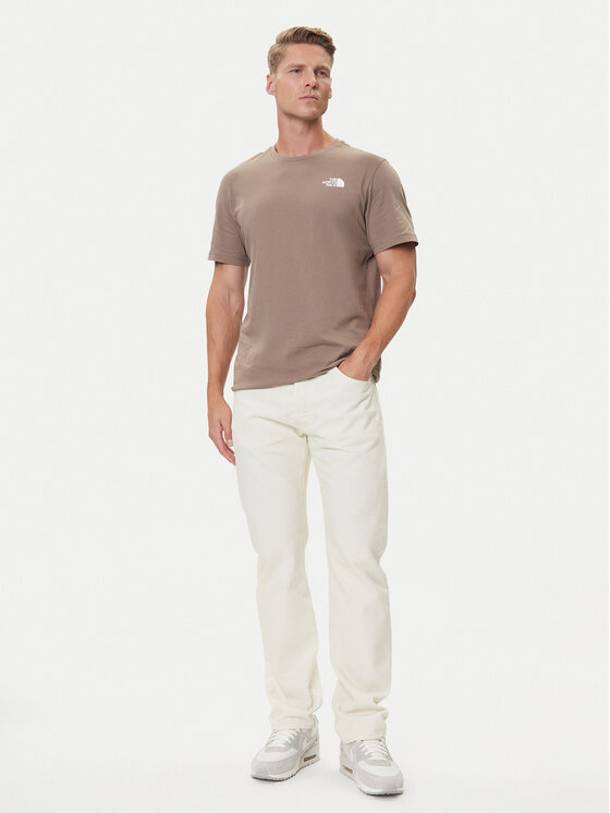The North Face The North Face T-Shirt Redbox NF0A87NP Beige Regular Fit