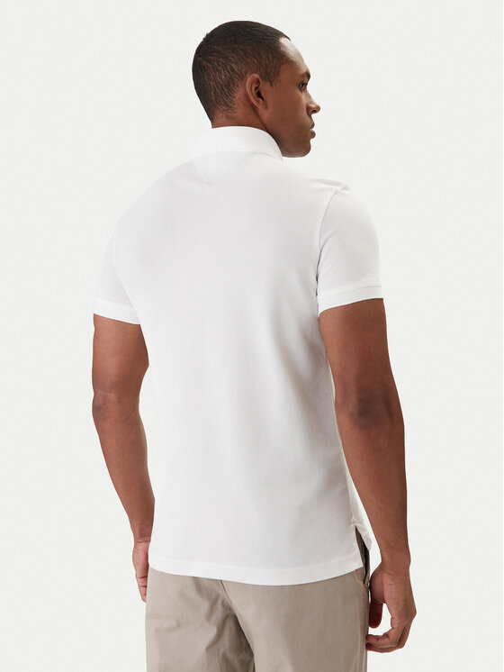 Tommy Hilfiger Tommy Hilfiger Polo marškinėliai 1985 MW0MW17771 Balta Slim Fit