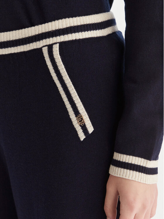 Gaudi Gaudi Πλεκτό παντελόνι 521BD23001 Σκούρο μπλε Wide Leg