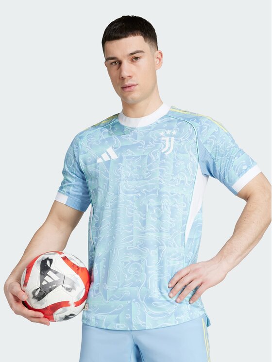 adidas adidas Koszulka techniczna Juventus Błękitny Slim Fit