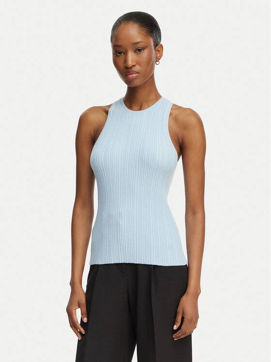 HUGO HUGO Top Sarepla 50539890 Azzurro chiaro Slim Fit