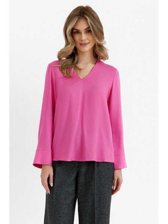 Stylove Stylove Bluzka S391 Różowy Curvy Fit