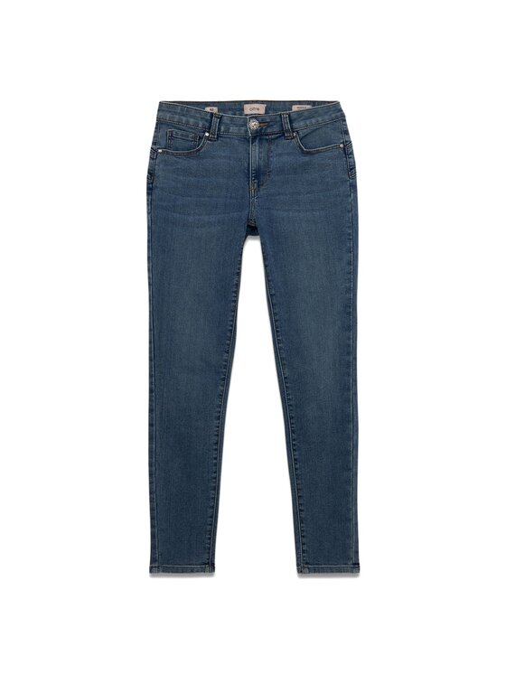 Oltre Oltre Jeansy P489R008169N024 Turkusowy Skin Fit