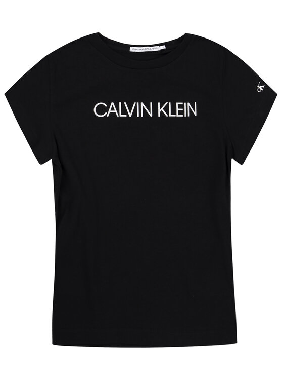 Calvin Klein Jeans T-krekls Institutional IG0IG00380 Melns Slim Fit