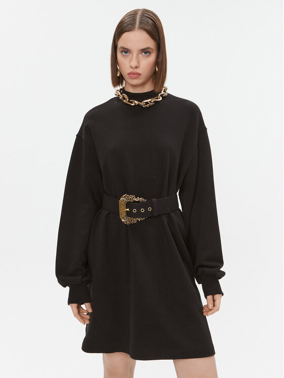 Versace Jeans Couture Rochie tricotată 75HAO971 Negru Relaxed Fit