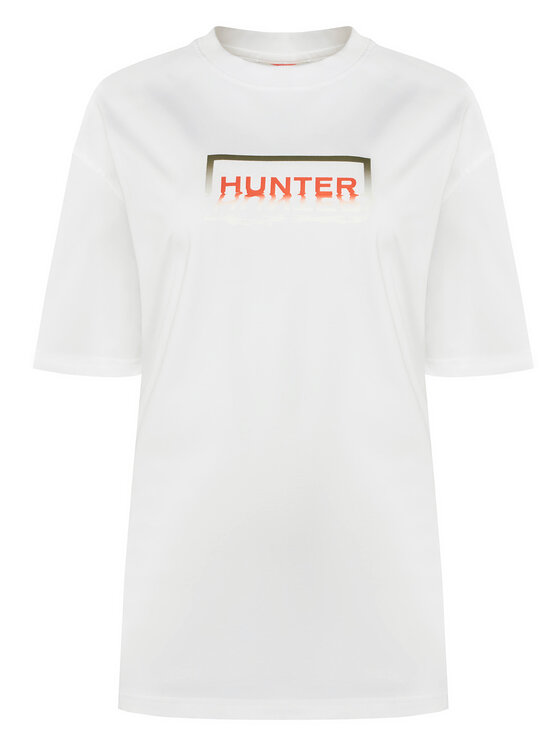 Hunter Hunter Tričko Abele UNISEX HARU0007251 Biela Regular Fit