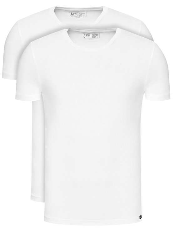 Lee Lee Komplet 2 t-shirtów L680CM12 112117015 Biały Regular Fit