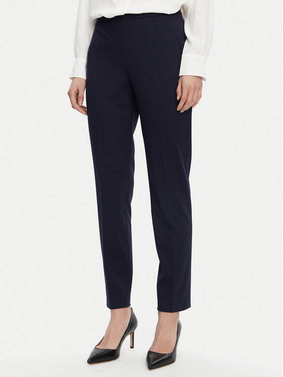 BOSS Chino nohavice Tiluna 50535203 Tmavomodrá Slim Fit