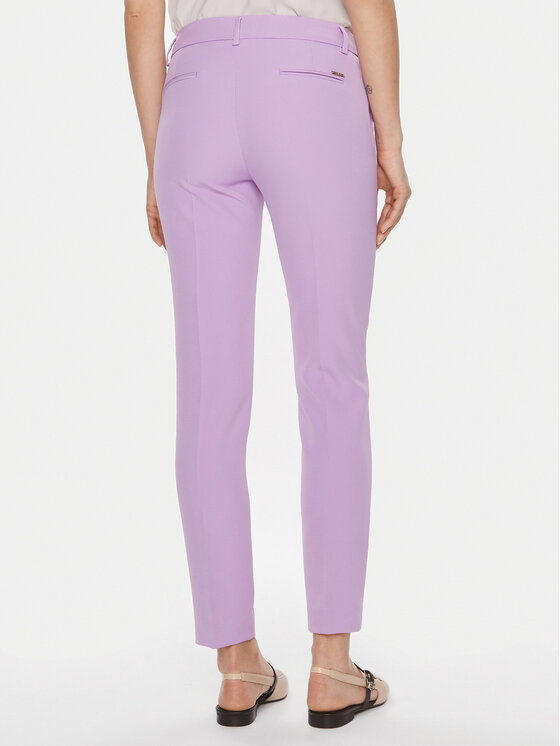 Liu Jo Liu Jo Spodnie materiałowe MF3229 T7896 Fioletowy Regular Fit